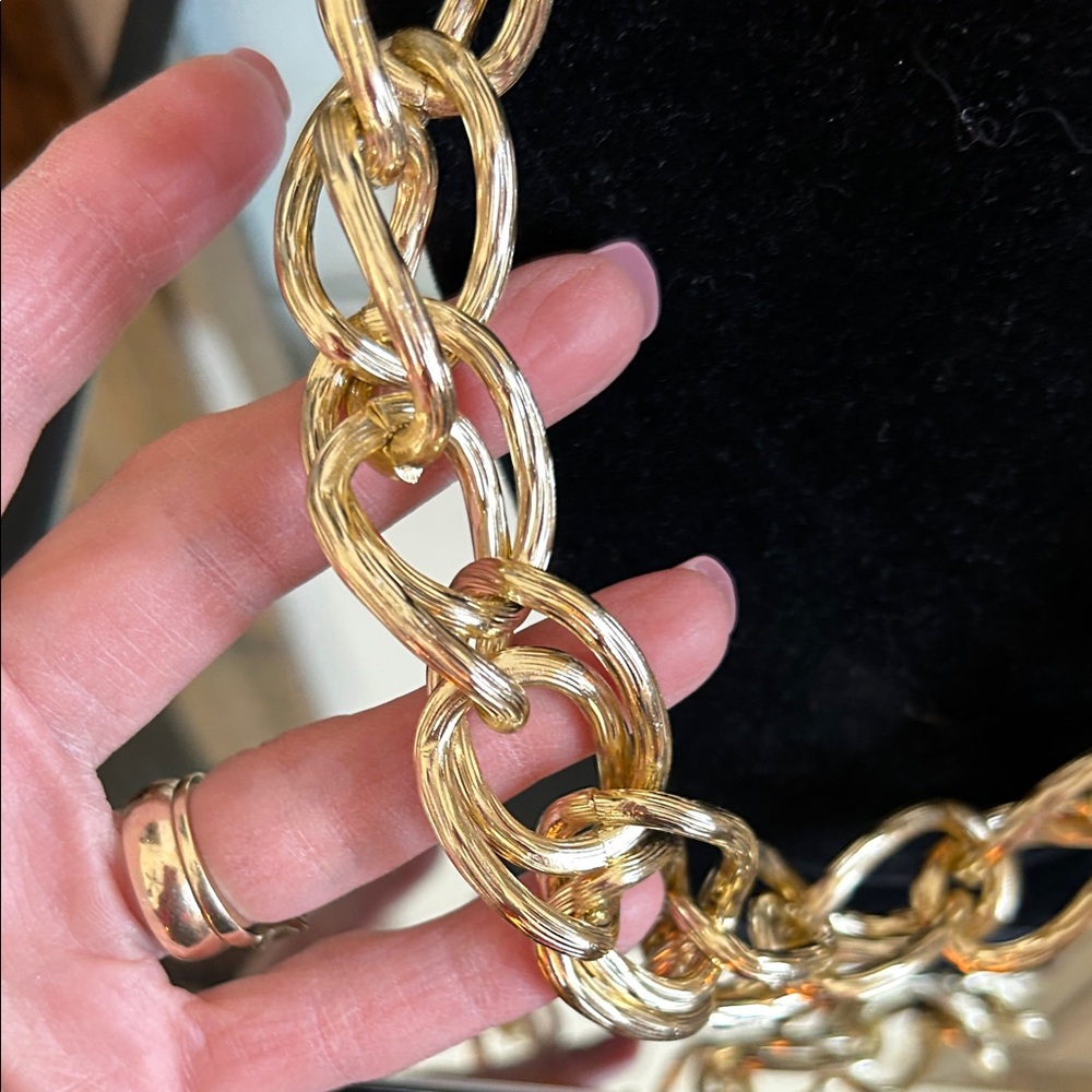 Bold Gold-Tone Chain Necklace - Picture 2 of 5